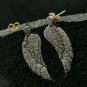 Pave Diamond Angel Wing Earring 925 Silver Wedding Day Diamond Earring Gift Set.