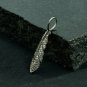 Diamond Leaf Charm Pendant 925 Sterling Silver Diamond Leaf Charm Necklace Gift.