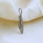 Diamond Leaf Charm Pendant 925 Sterling Silver Diamond Leaf Charm Necklace Gift.