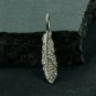 Diamond Leaf Charm Pendant 925 Sterling Silver Diamond Leaf Charm Necklace Gift.