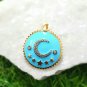 Diamond Moon Enamel Pendant 925 Silver Designer Diamond Crescent Moon Necklace.