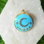 Diamond Moon Enamel Pendant 925 Silver Designer Diamond Crescent Moon Necklace.