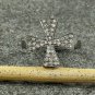 Pave Diamond Cross Ring 925 Silver Diamond Religious Ring Handmade Charm Gift.