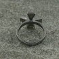 Pave Diamond Cross Ring 925 Silver Diamond Religious Ring Handmade Charm Gift.