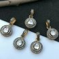 Pave Diamond Round Pendant 925 Silver Rosecut Diamond Minimalist Pendant Gift.