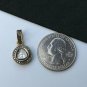 Pave Diamond Round Pendant 925 Silver Rosecut Diamond Minimalist Pendant Gift.