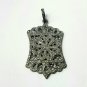 Pave Diamond Unique Pendant 925 Silver Elegant Diamond Pendant Valentines Gift.