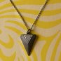 Pave Diamond Shark Tooth Necklace 925 Sterling Silver Triangle Diamond Necklace.