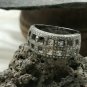 Checkered Design Pave Diamond Ring 925 Silver Diamond Unisex Ring Wedding Gift.