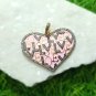 Diamond Heart Enamel Pendant 925 Silver Designer Diamond Lovers Pendant Gift.