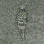 Wing Charm Pendant Pave Diamond 925 Silver Angel Wing Diamond Necklace For Gift.