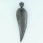 Wing Charm Pendant Pave Diamond 925 Silver Angel Wing Diamond Necklace For Gift.