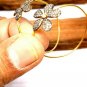 Pave Diamond Flower Hoop Earring 925 Silver Handmade Diamond Fine Jewelry NJ45