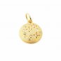 Pave Diamond Circle Charm Pendant 925 Sterling Silver Additional Finding Supply.
