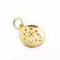 Pave Diamond Circle Charm Pendant 925 Sterling Silver Additional Finding Supply.