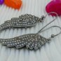 Natural Diamond Wing Charm Earring 925 Silver Diamond Wing Earring Birthday Gift
