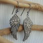Natural Diamond Wing Charm Earring 925 Silver Diamond Wing Earring Birthday Gift