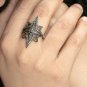 Christmas Gift Star Ring 925 Silver Pave Diamond Ring Designer Ring Casual Gifts