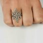 Christmas Gift Star Ring 925 Silver Pave Diamond Ring Designer Ring Casual Gifts