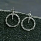 Diamond Circle Stud Earring 925 Silver Designer Women Earring Handmade Jewelry.