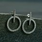 Diamond Circle Stud Earring 925 Silver Designer Women Earring Handmade Jewelry.