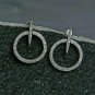 Diamond Circle Stud Earring 925 Silver Designer Women Earring Handmade Jewelry.
