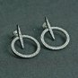 Diamond Circle Stud Earring 925 Silver Designer Women Earring Handmade Jewelry.