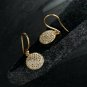 Fashion Disc Earring 925 Silver Diamond Designer Dangling Earring Unisex Drop.