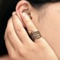 Cuff Ring Pave Diamond 925 Silver Open Ring For Christmas Gift.