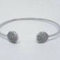 Pave Diamond cuff designer Bracelet 925 Sterling Silver Diamond cuff bangle LT