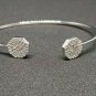 Pave Diamond cuff designer Bracelet 925 Sterling Silver Diamond cuff bangle LT