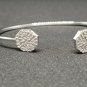 Pave Diamond cuff designer Bracelet 925 Sterling Silver Diamond cuff bangle LT