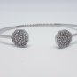 Pave Diamond cuff designer Bracelet 925 Sterling Silver Diamond cuff bangle LT