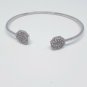 Pave Diamond cuff designer Bracelet 925 Sterling Silver Diamond cuff bangle LT