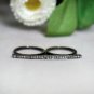 Pave Diamond Two Finger Ring Solid 925 Silver Handmade Fine Jewelry Gift MK45.