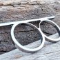 Pave Diamond Two Finger Ring Solid 925 Silver Handmade Fine Jewelry Gift MK45.