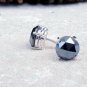 Black Spinel Stud Earring 925 Sterling Silver Earring For Anniversary Gift #NS.1