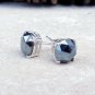 Black Spinel Stud Earring 925 Sterling Silver Earring For Anniversary Gift #NS.1