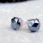 Black Spinel Stud Earring 925 Sterling Silver Earring For Anniversary Gift #NS.1