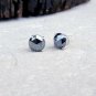 Black Spinel Stud Earring 925 Sterling Silver Earring For Anniversary Gift #NS.1