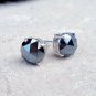 Black Spinel Stud Earring 925 Sterling Silver Earring For Anniversary Gift #NS.1
