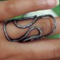 Pave Diamond Designer Ring 925 Silver Diamond Long Finger Ring Wedding Day Gift.