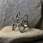 Natural Diamond Star Ring 925 Solid Silver Victorian Era Jewelry Women Gift.