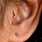 14k Solid Gold Ear Shape Piercing Tiny Body Piercing Lip Ear Nose Piercing Gift.