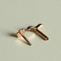 14k Solid Gold Ear Shape Piercing Tiny Body Piercing Lip Ear Nose Piercing Gift.