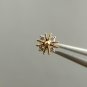 Diamond Flower Ear Piercing Jewelry 14k Solid Gold Body Piercing Nose Ear Stud.