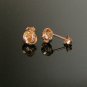 14k Solid Gold Infinity Twisted Knot Studs Gold Nose Ear Piercing Jewelry Gift.