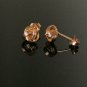 14k Solid Gold Infinity Twisted Knot Studs Gold Nose Ear Piercing Jewelry Gift.