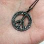Peace Sign Pendant 925 Sterling Silver Natural Diamond Peace Pendant Charm Gift.
