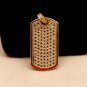 Pave Diamond Dog Tag Pendant 925 Silver Diamond Pendant For Birthdays Gift.
